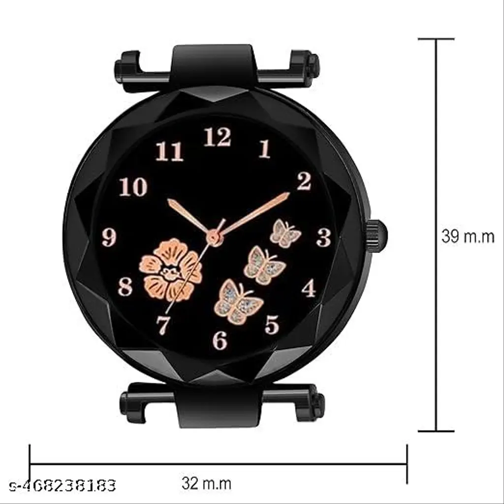 New Flower Buttarfly Dial Mgnetic Strap Girls Analogue