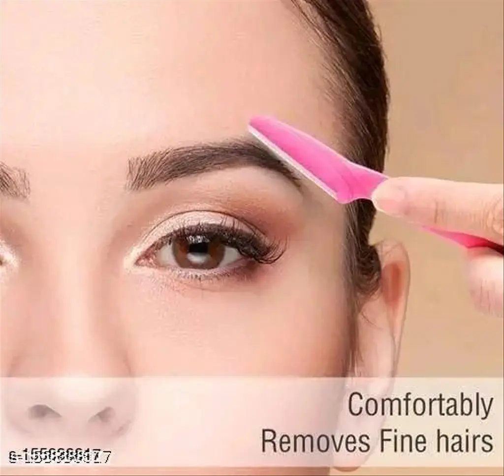 Eyebrow and face razor for women with sharp stainless steel blades 6 pcs