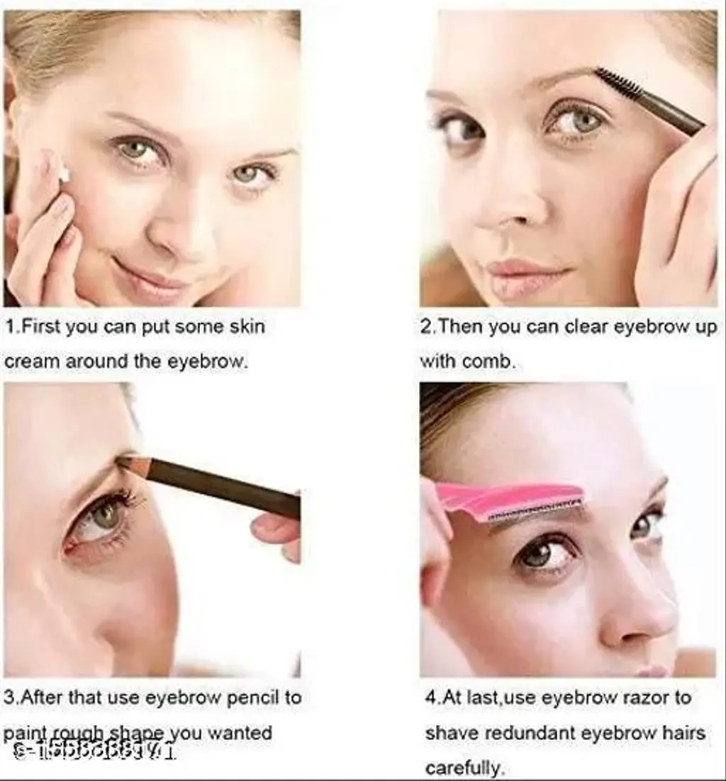 Eyebrow and face razor for women with sharp stainless steel blades 6 pcs