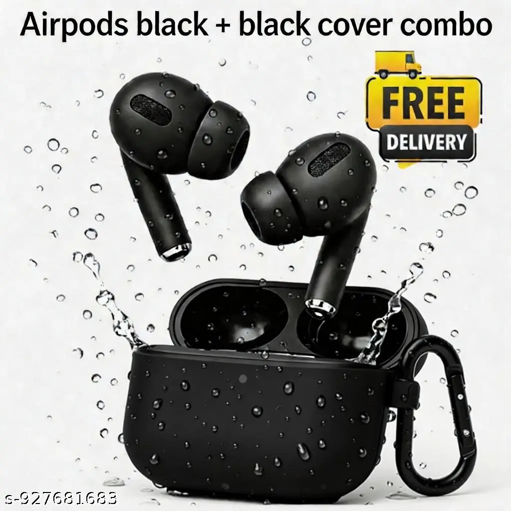 Premium Quality Airpod Pro TWS Wireless Bluetooth Earbuds with ENC Noise Reduction, HD Calling Mic, Auto Pairing, Deep Bass Stereo Sound, USB Charging Case, Smart Touch Control, Sweatproof Earphones for Gym, Travel, Running, Smartphones